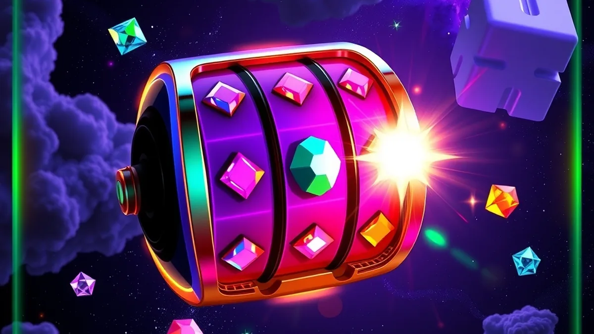 Glowing gems and an expanding star wild on cosmic Starburst slot reels